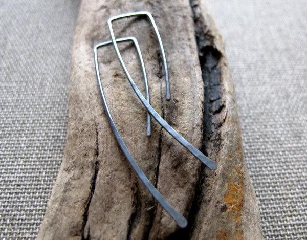 Oxidized Sterling Silver Black Earrings