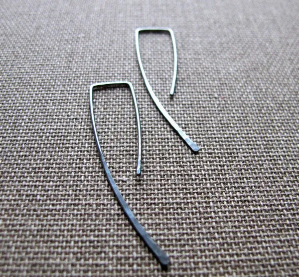 Oxidized Sterling Silver Black Earrings