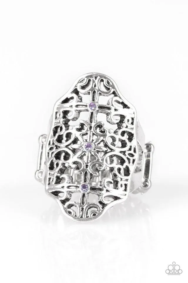 Paparazzi Ring ~ Botanical Beam - Purple