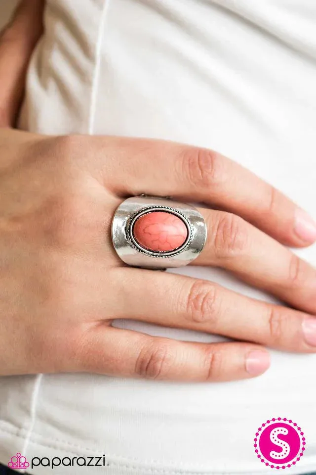 Paparazzi Ring ~ River Stone Radiance - Orange