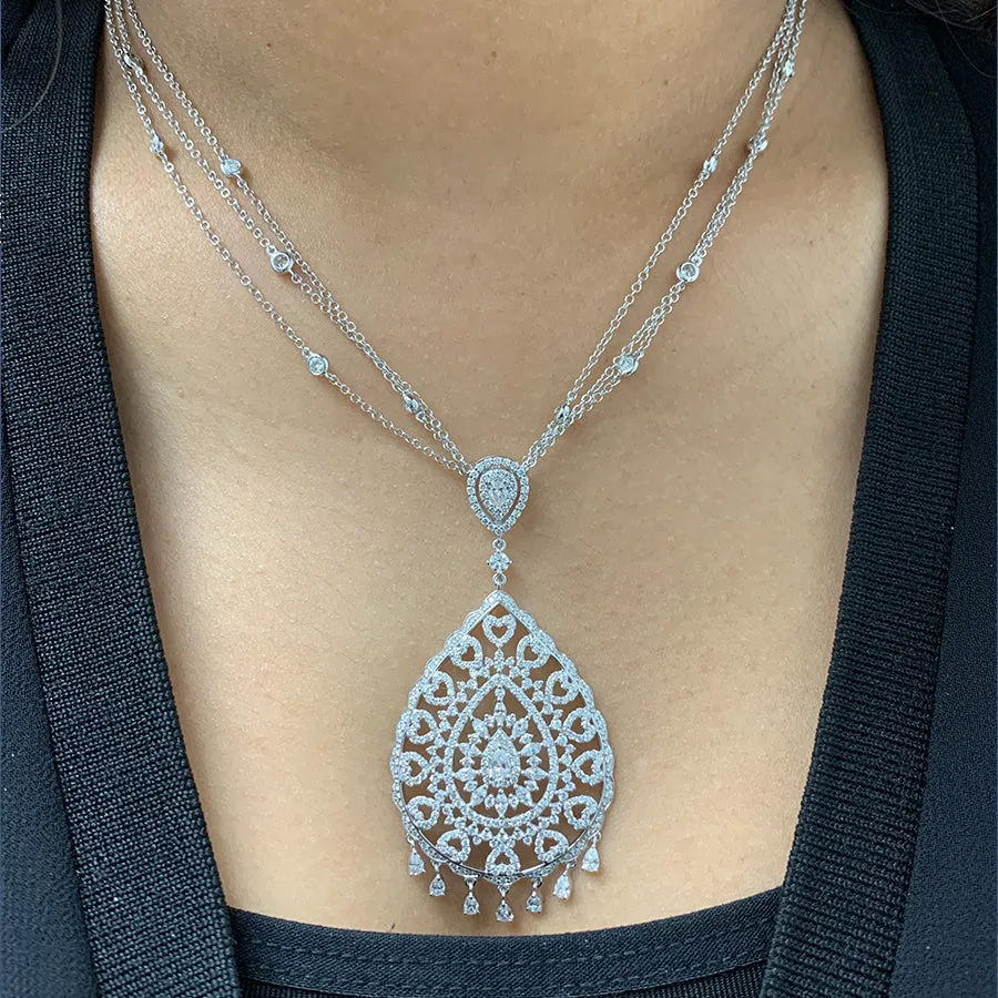 Pear Shaped Diamond Pendant