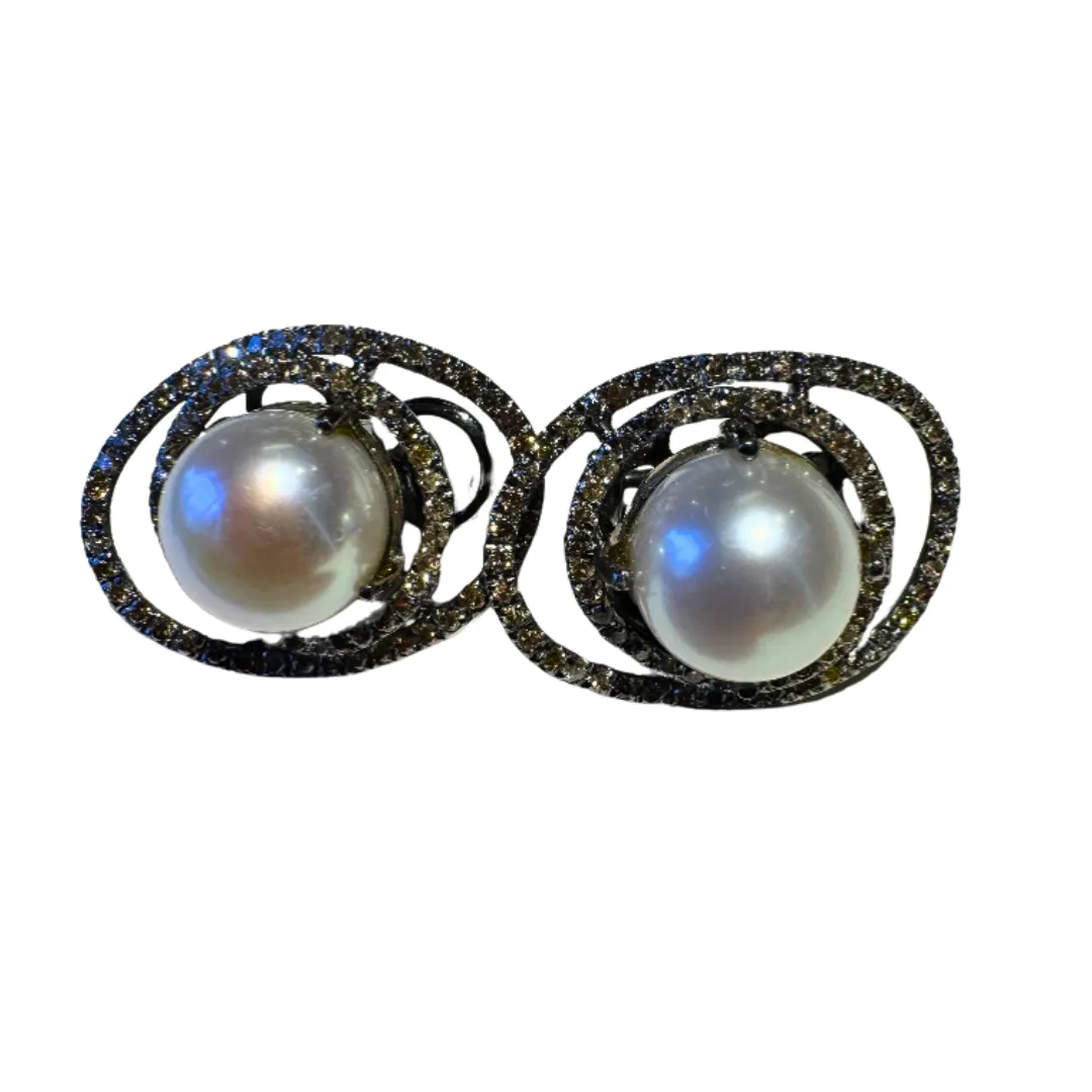 Pearl Diamond Earrings