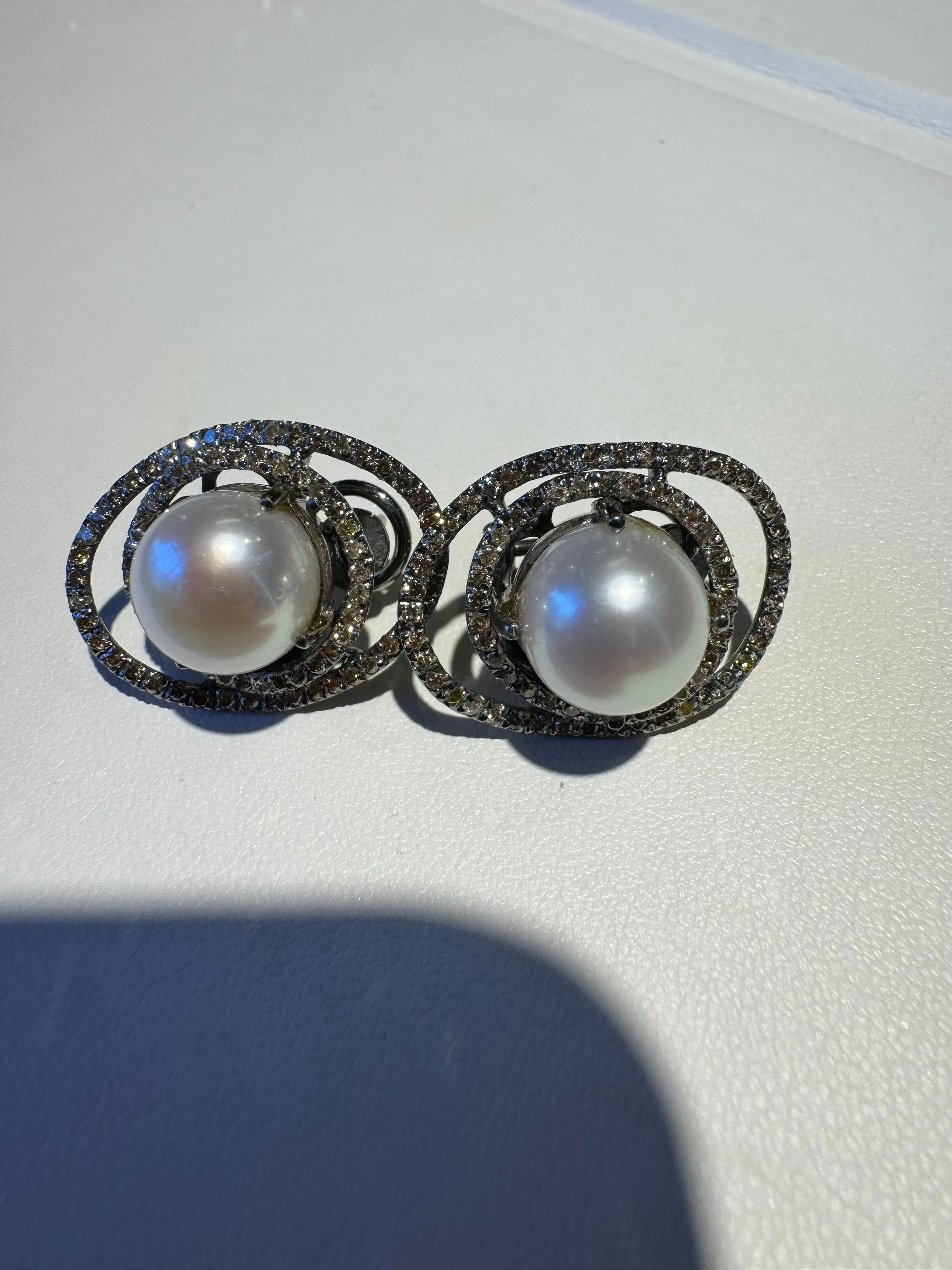 Pearl Diamond Earrings