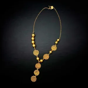 Peruvian Inspired Infinity Meaningful “Nazca” Gold Necklace for Women