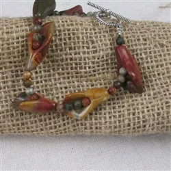 Picasso Creek Jasper Gemstone Lily  Bracelet