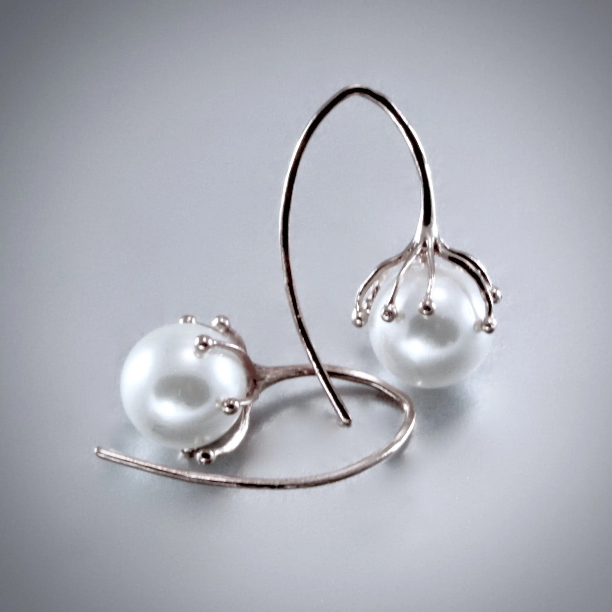 "Selena" - Pearl Bridal Earrings - Available in Rose Gold, Silver and Yellow Gold