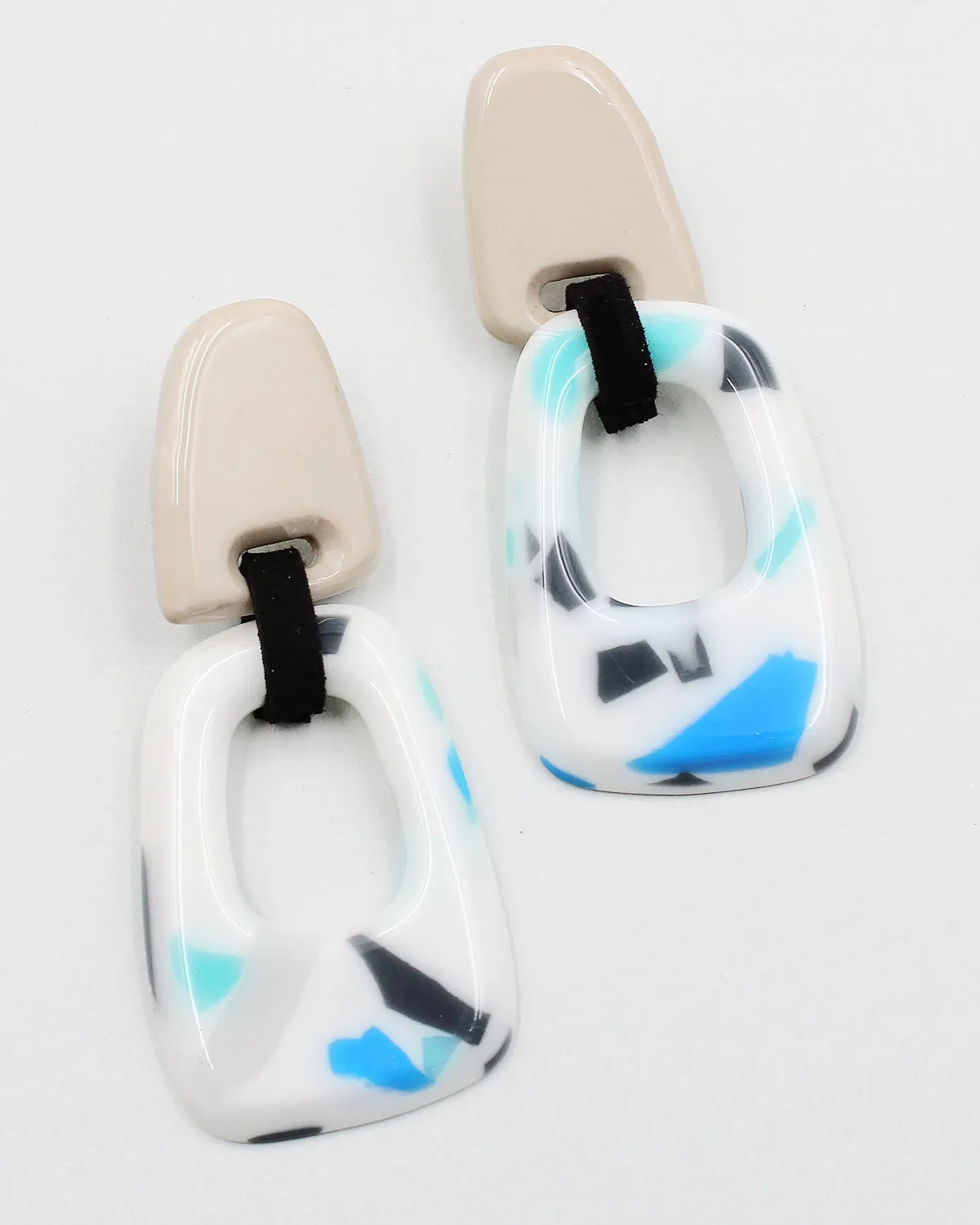 Resin Modern Print Earrings