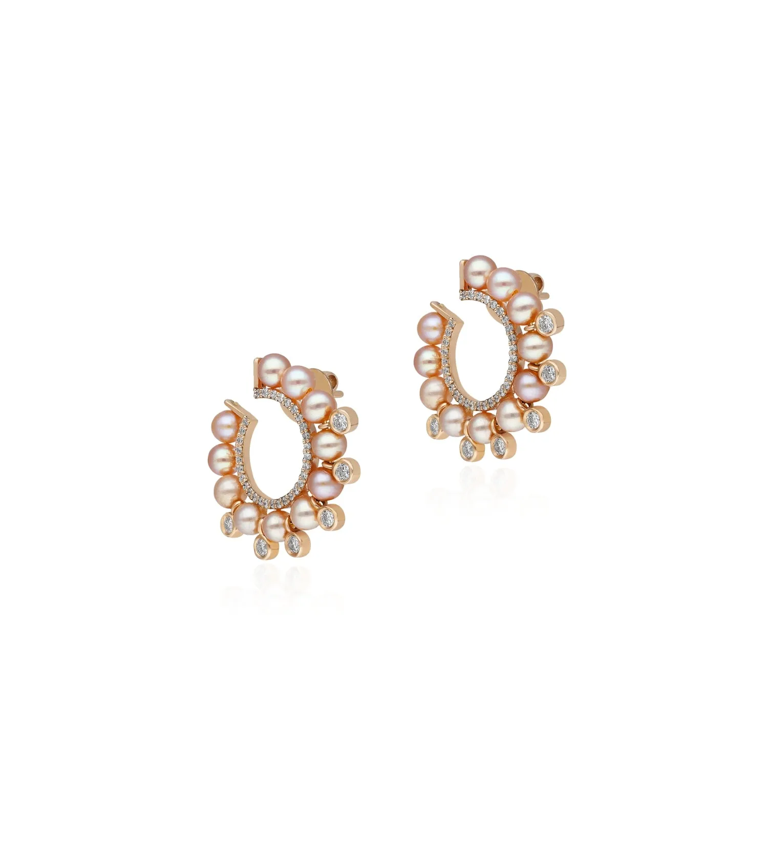 Revolve pink pearl earrings