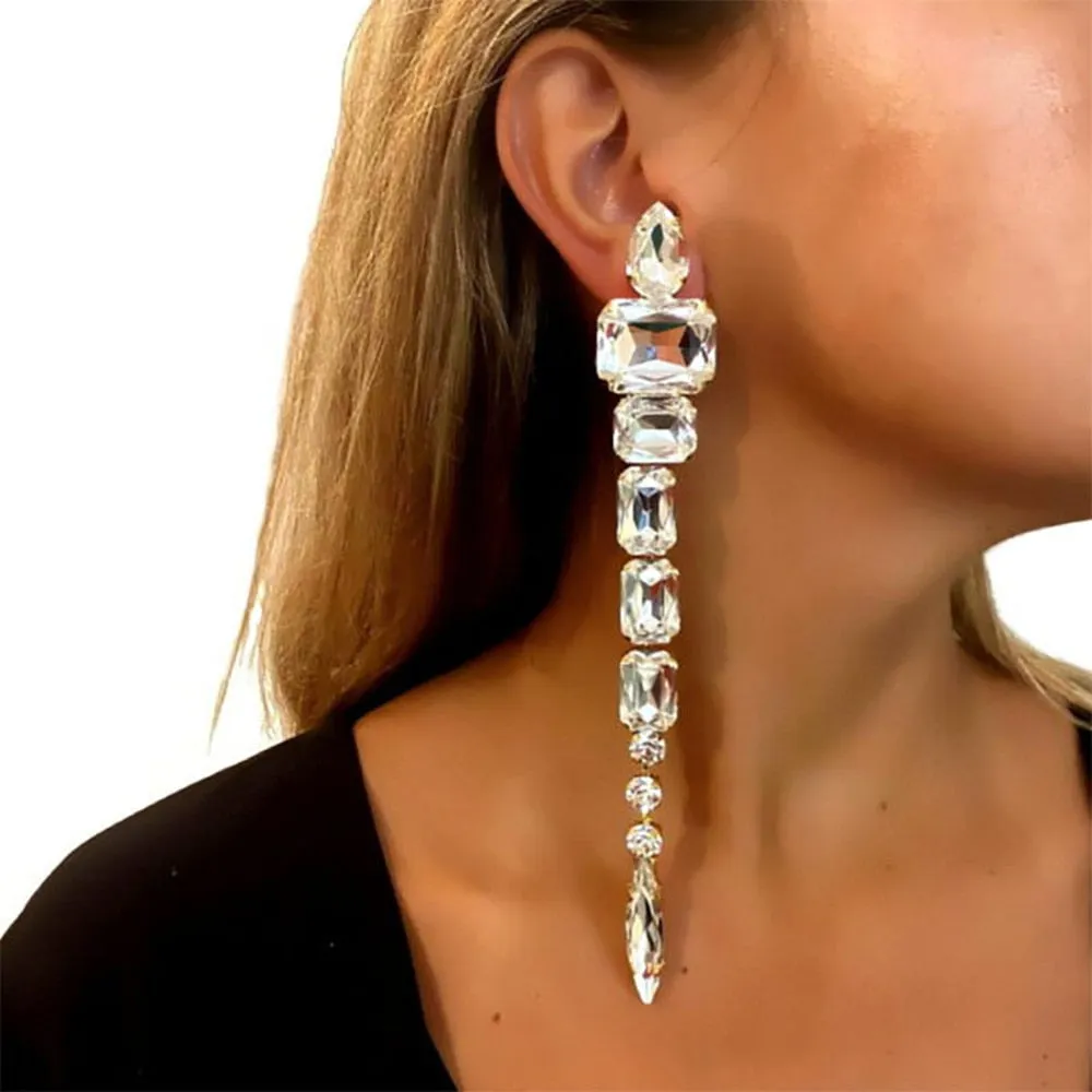 Rhinestone Drop Earrings