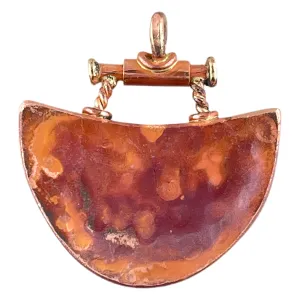 Rustic Crescent Copper Pendant on a Swinging Bale