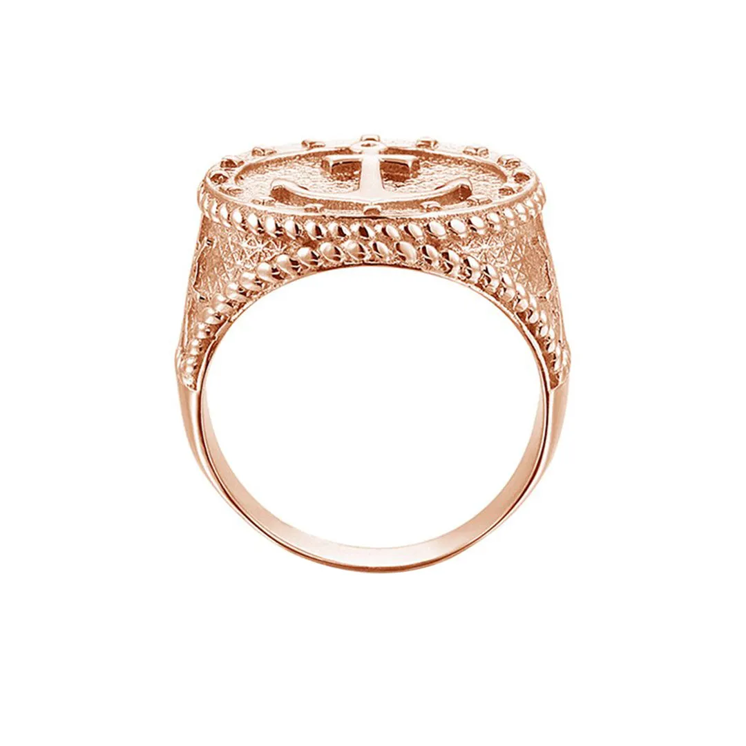 Sailor's Anchor Ring - Solid Gold