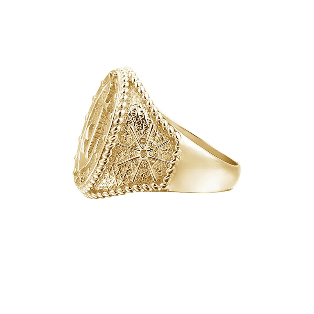 Sailor's Anchor Ring - Solid Gold