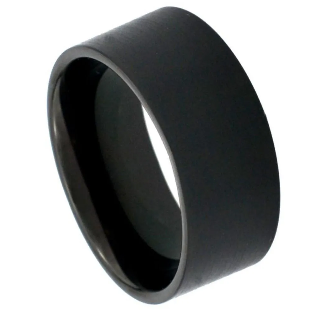 Scratch Free Tungsten Carbide Rings - 9mm Black Rhodium Plated