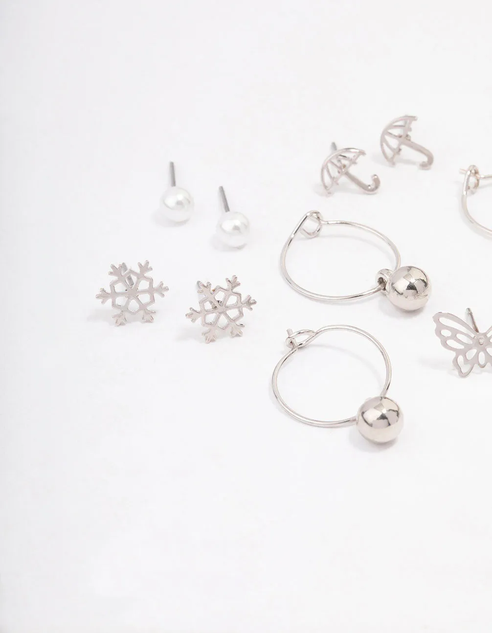 Silver Cloud & Snowflake Earring 12-Pack