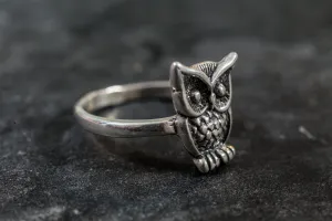 Silver Owl Ring - Silver Bird Ring - Vintage Wise Ring