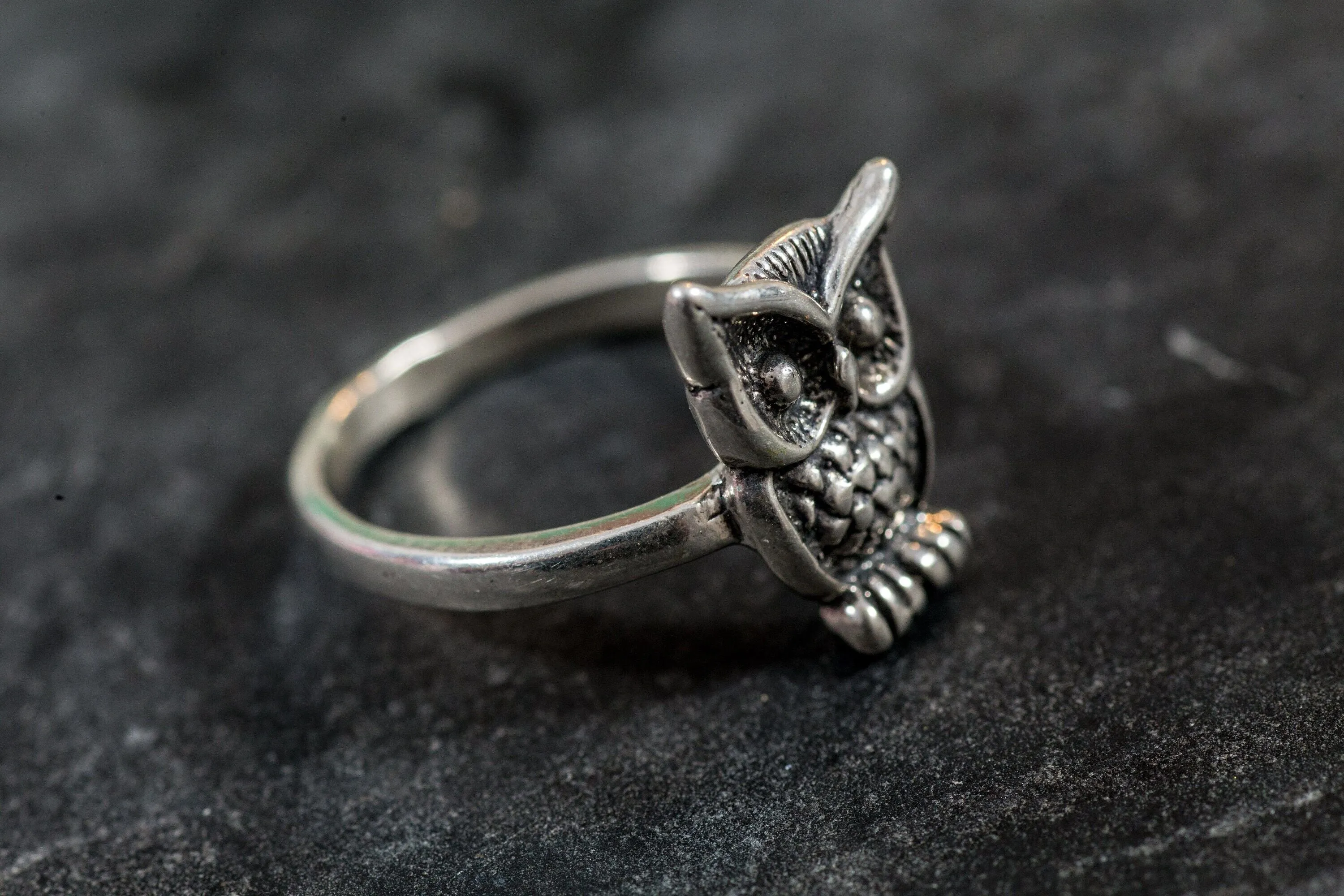 Silver Owl Ring - Silver Bird Ring - Vintage Wise Ring