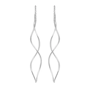 Spiral Threader Chain Earrings