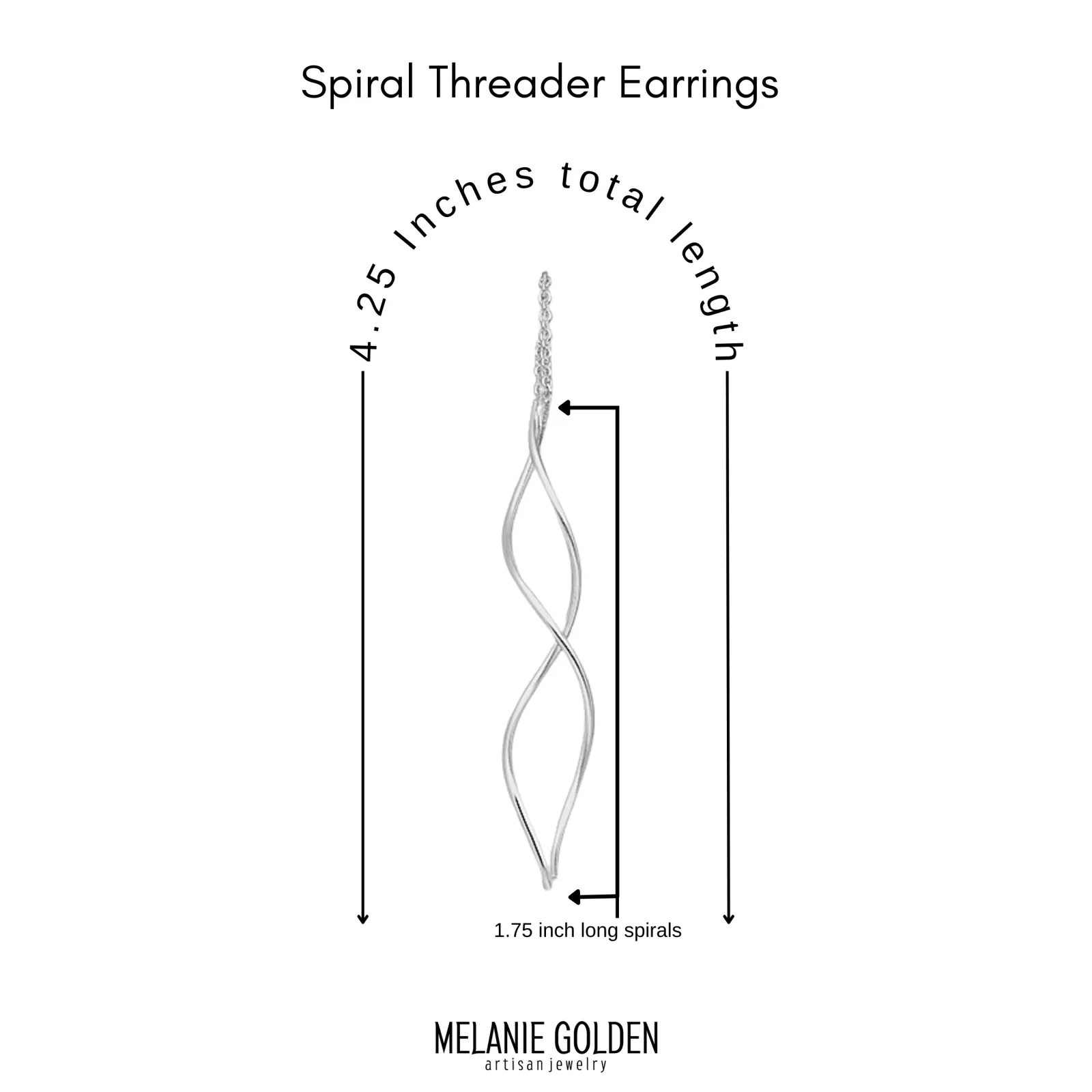 Spiral Threader Chain Earrings