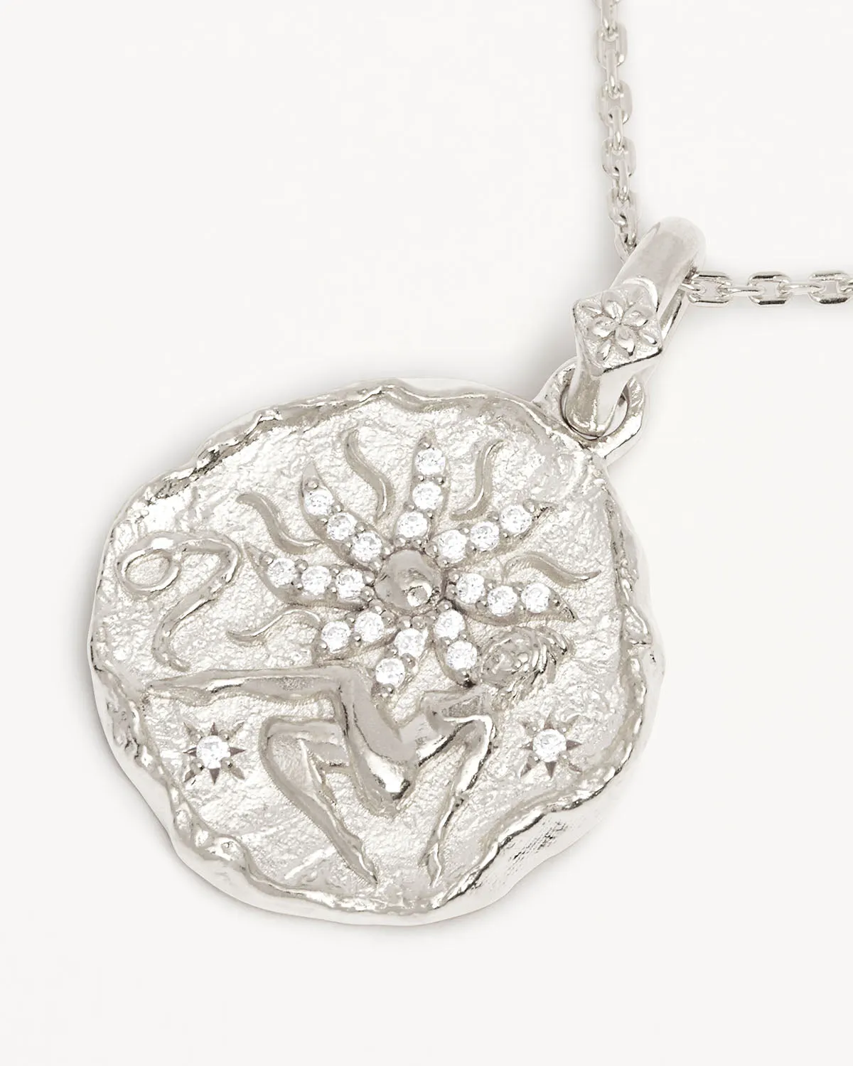 Sterling Silver She is Zodiac Necklace - Leo