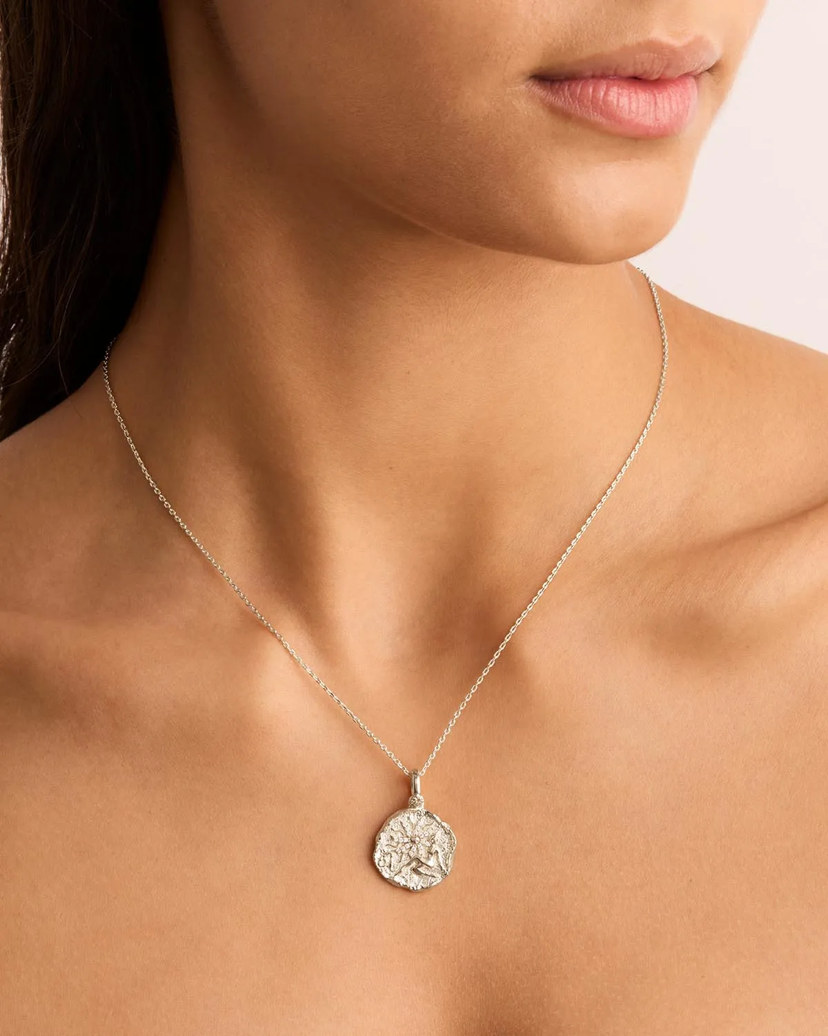 Sterling Silver She is Zodiac Necklace - Leo