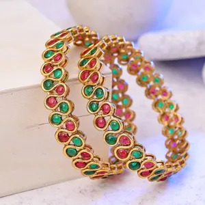 Sukkhi Attractive Gold Plated Set of 2 Bangles For Women