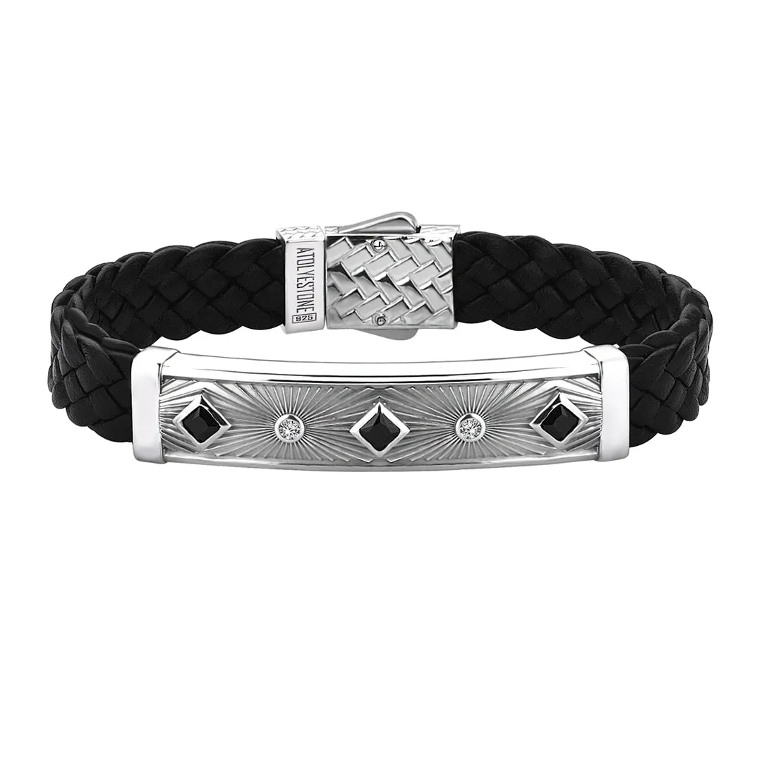 Sunbeam Leather Bracelet in Silver