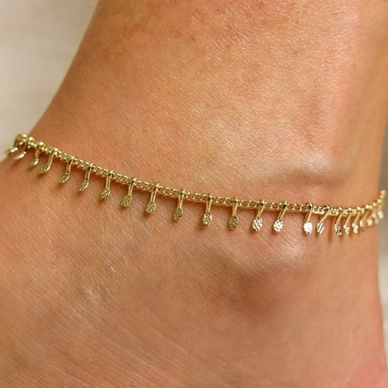 TASSELS OF GOLD - WATERPROOF BEACH BOHO ANKLETS