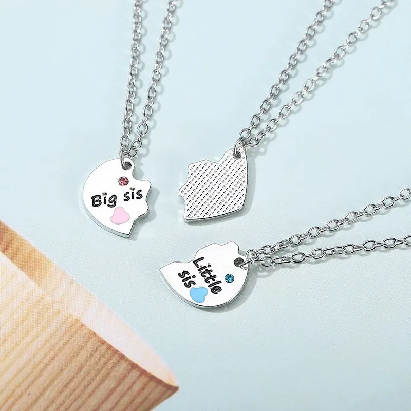 Three Sisters Necklace Pendant Big Sister's Neck Jewelry Friendship