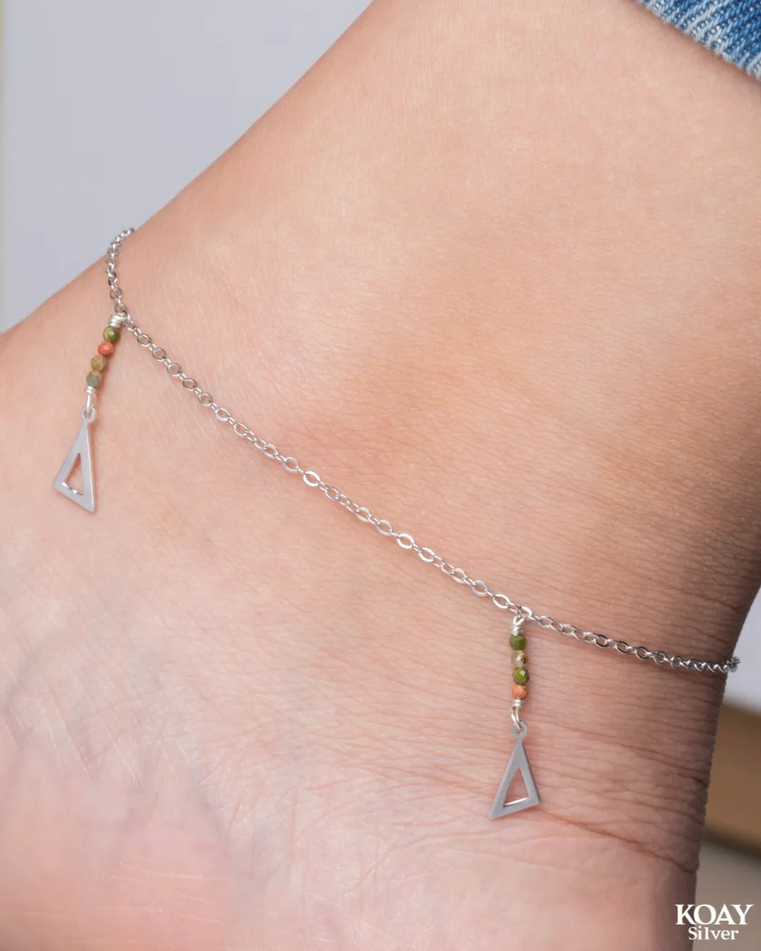 Triangle Stones Anklet