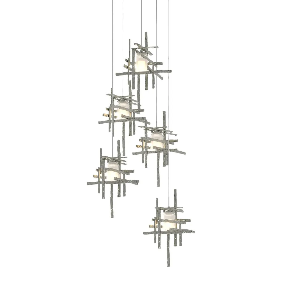 Tura 5 lights Pendant Light with Long Height Frosted Glass