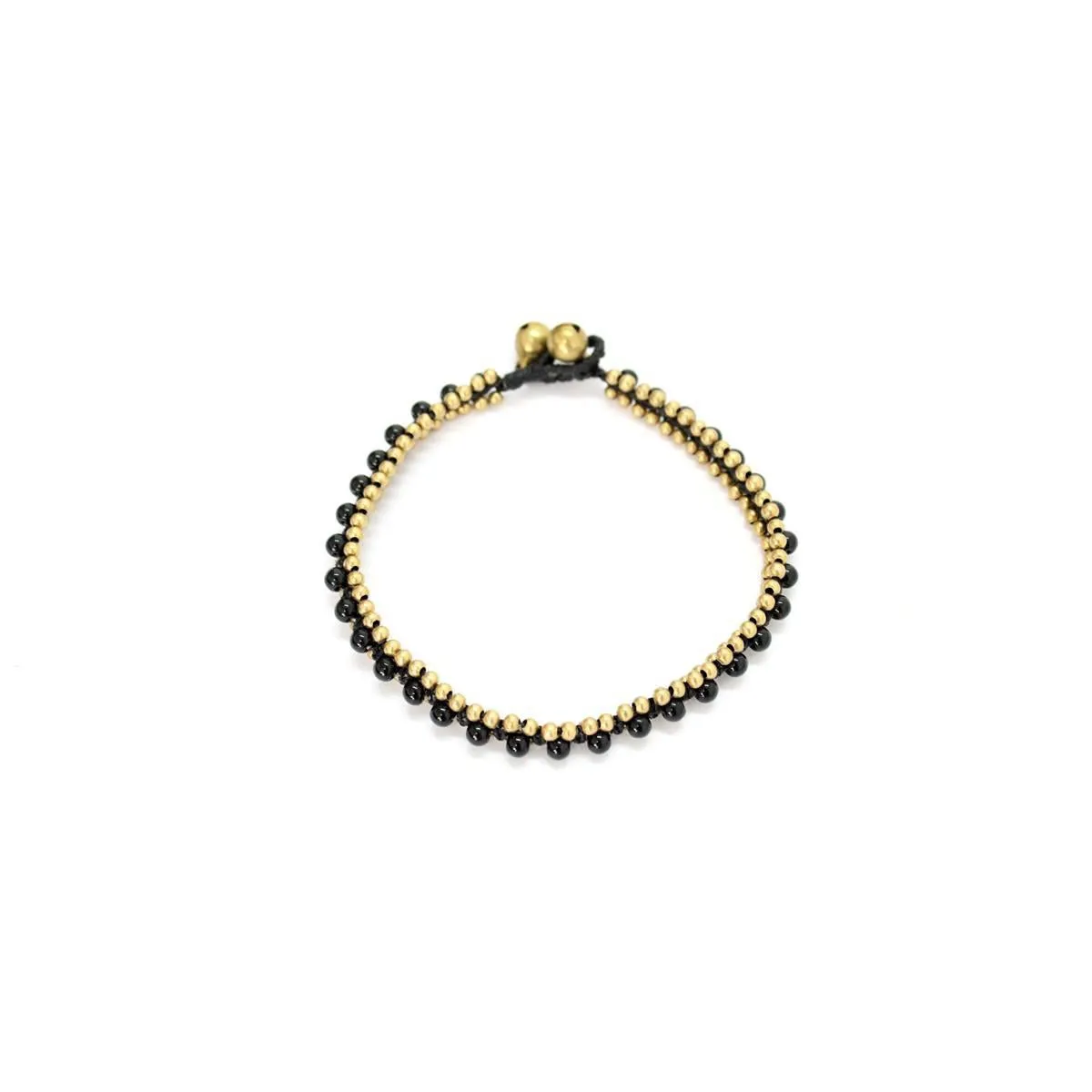 Verano Brass Bead Adjustable Anklet - Thailand