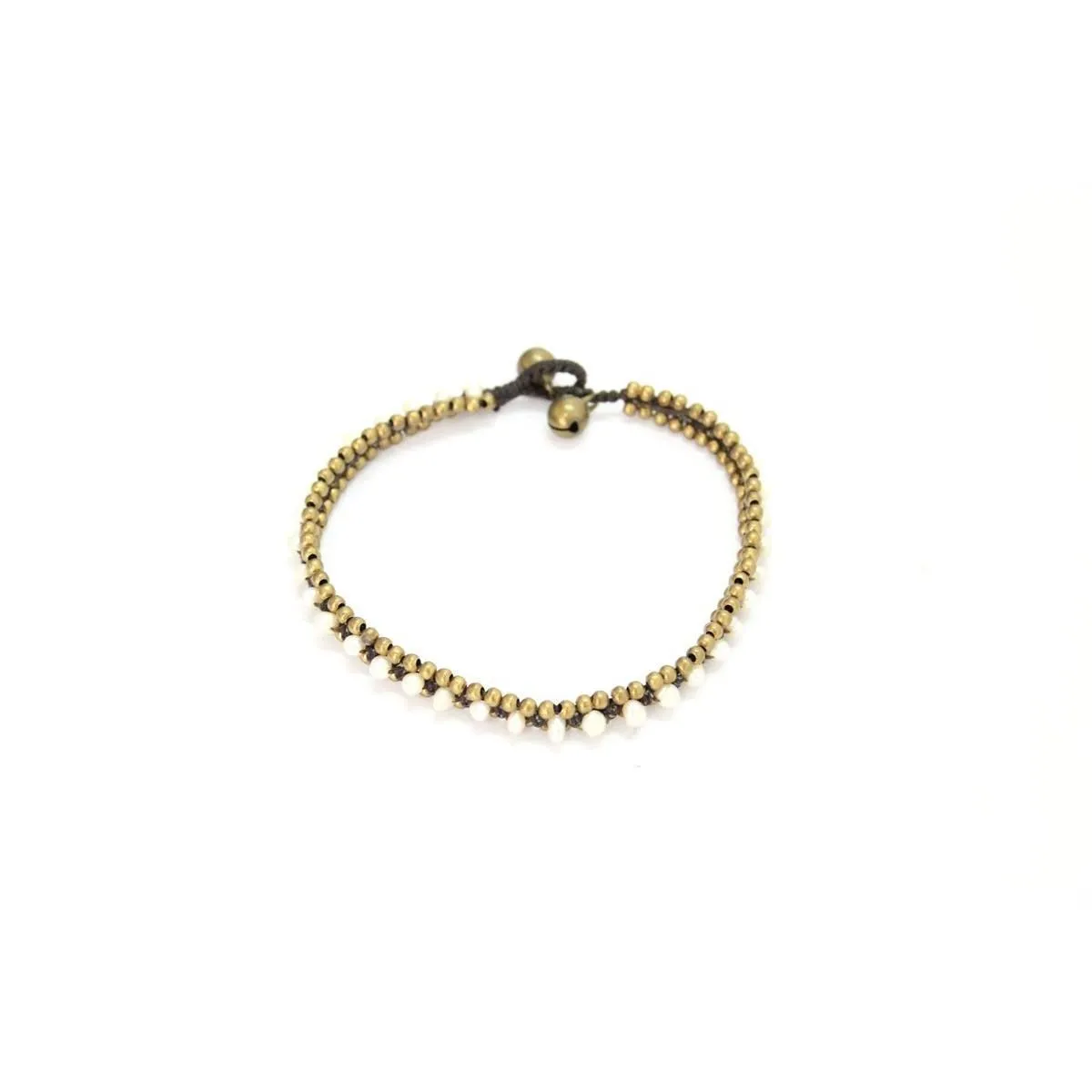 Verano Brass Bead Adjustable Anklet - Thailand