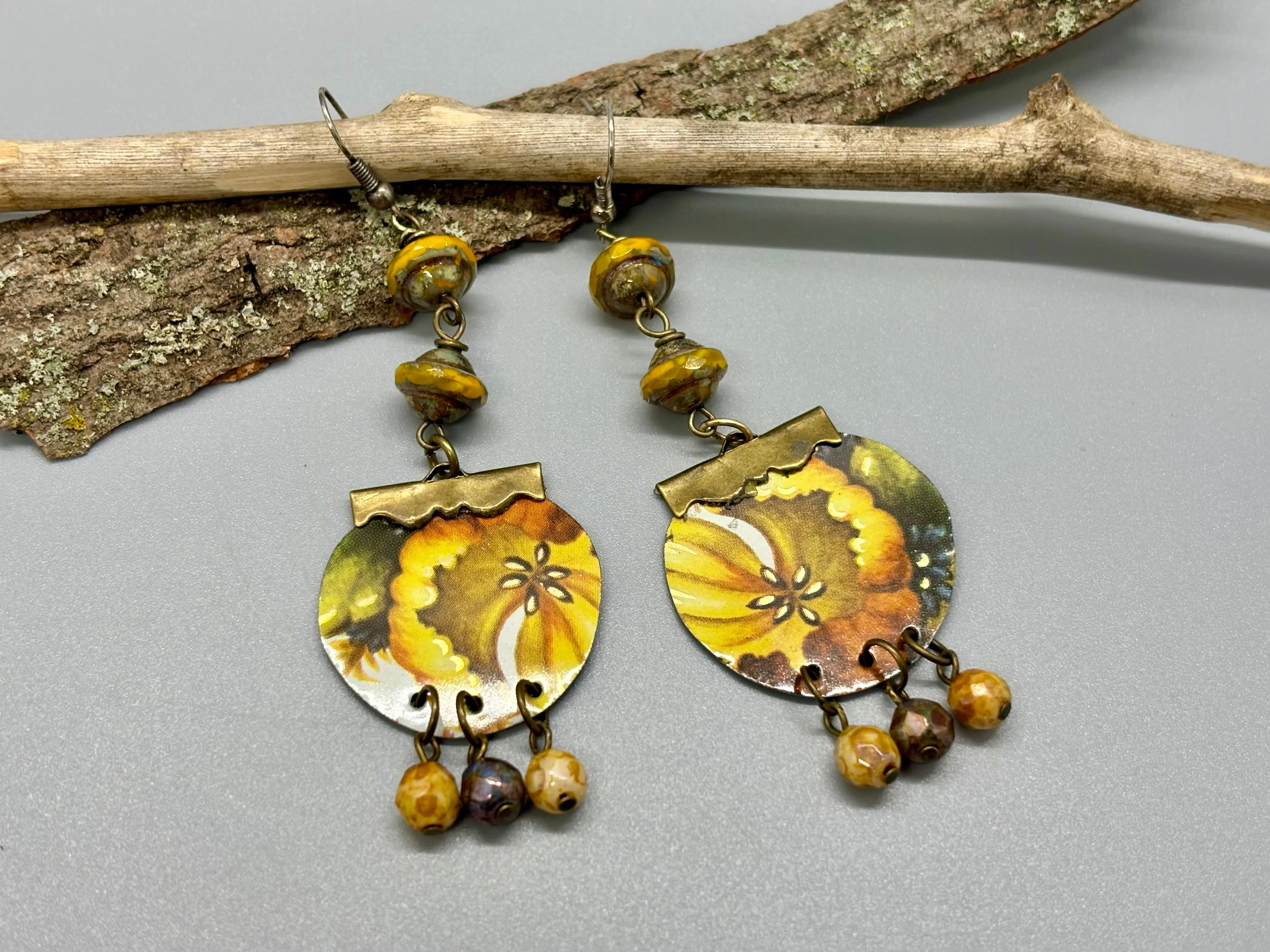 Yellow Poppy Earrings