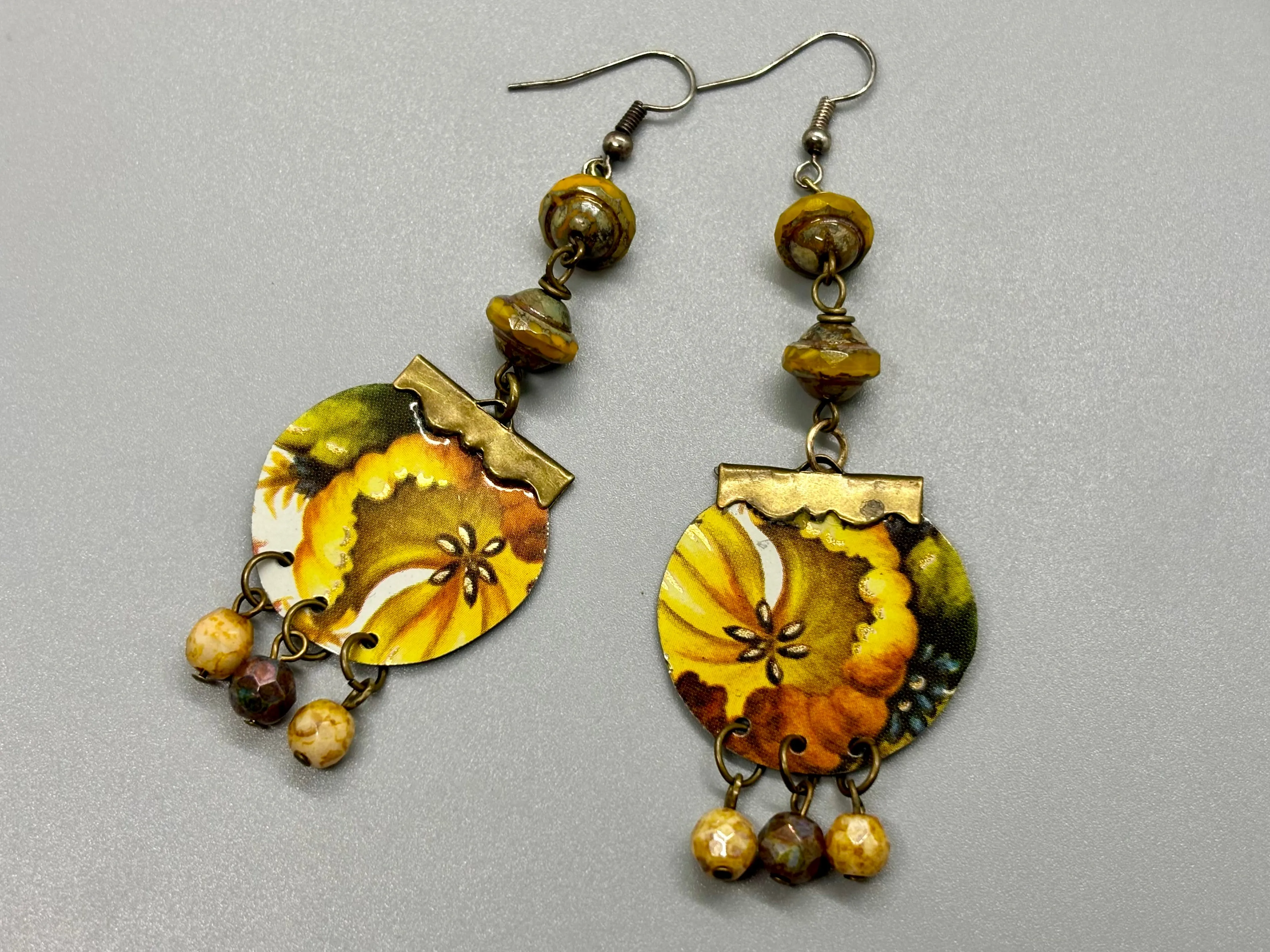 Yellow Poppy Earrings